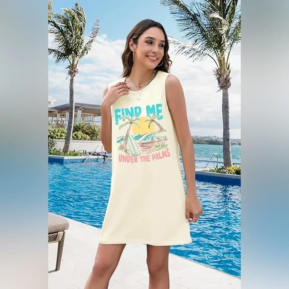 π Summer Graphic Mini Tank Sundress π - Picture 1 of 11
